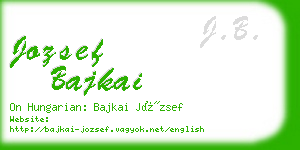 jozsef bajkai business card